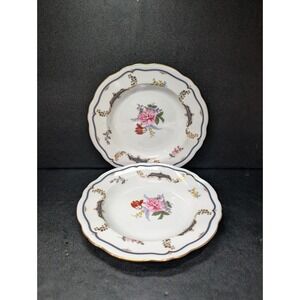 Mikasa Lorraine L9308 Rimmed Soup Bowls Set, 2-Piece Serving Bowls, Elegant‎ Set